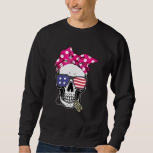 Moletom Skeleton do Dia Veterano de Bandeira Americana