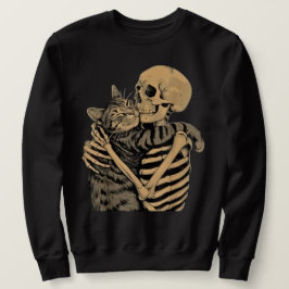 Moletom Skeleton Hugging Cat – Cute Gothic Cat Lover Gift