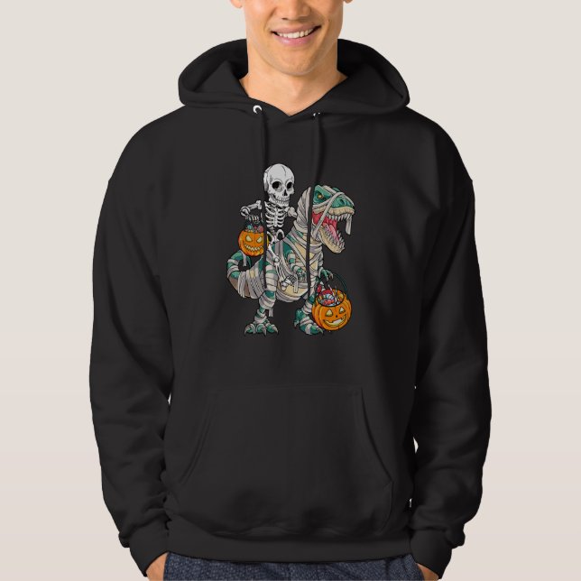 Moletom Skeleton Rex Mummy Dinosaur Kids Trick or T (Frente)
