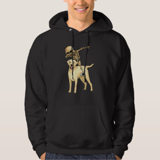 Moletom Skeleton Riding Labrador Lazy Halloween Costume Cu