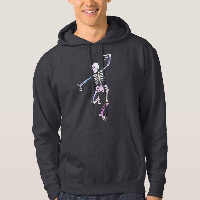 Moletom Skeleton Watercolor dançante (Frente)