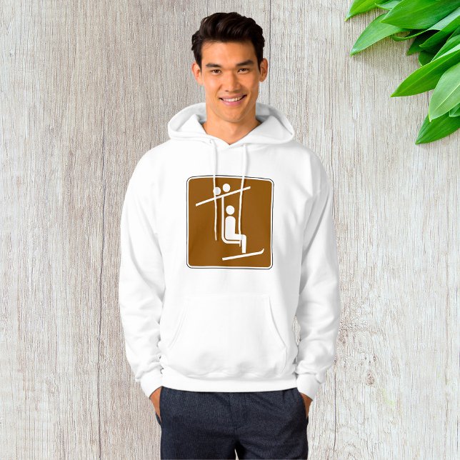 Moletom Ski Lift Symbol Rustic Winter Sports Icon (Criador carregado)