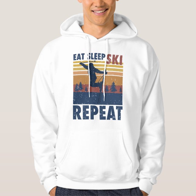 Moletom Skier Skiing Engraçado Dando Presente (Frente)