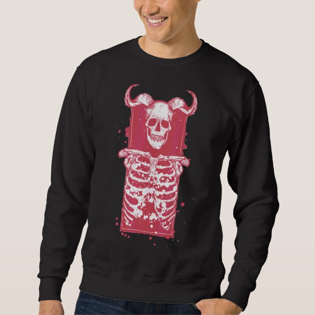 Moletom Skull Skeleton Gothic Gótico Art (Frente)