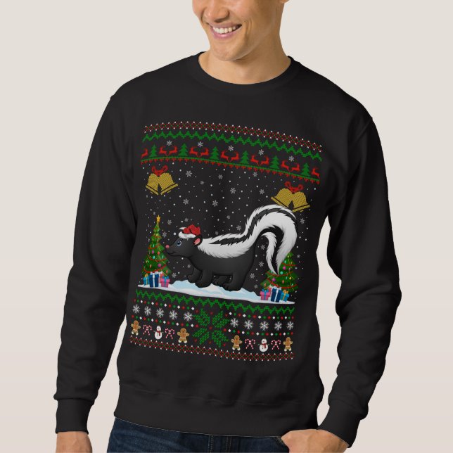 Moletom Skunks Engraçados Xmas Gift Santa Hat Cristo Ugly  (Frente)