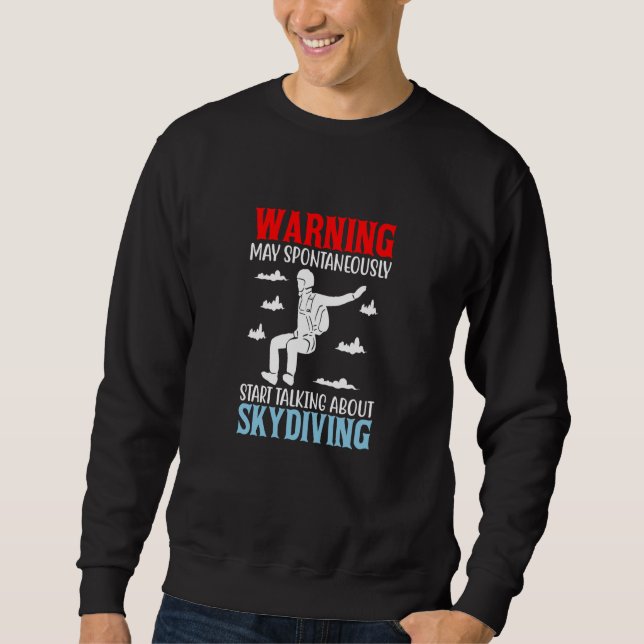 Moletom Skydive Parachute Parachutist Skydiver Skydiving   (Frente)