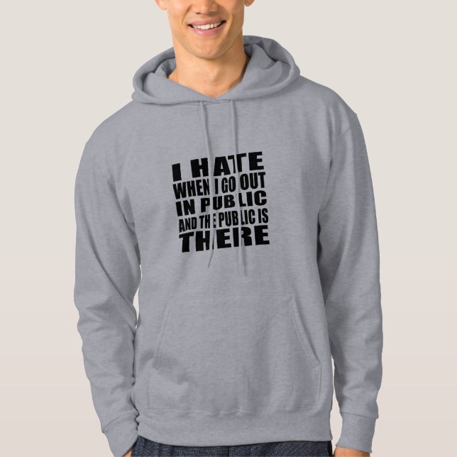 Moletom Slogan sarcástico engraçado introvertido do humor  (Frente)