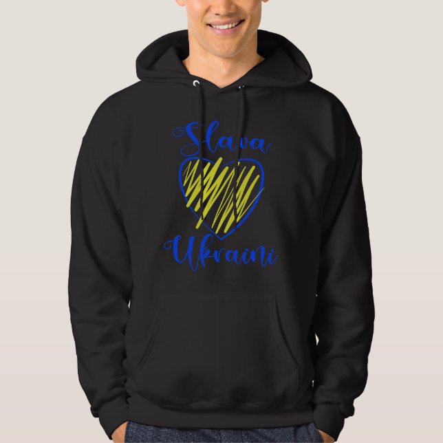 Moletom Slogan Slava Ucraniano Glória à Ucrânia (Frente)