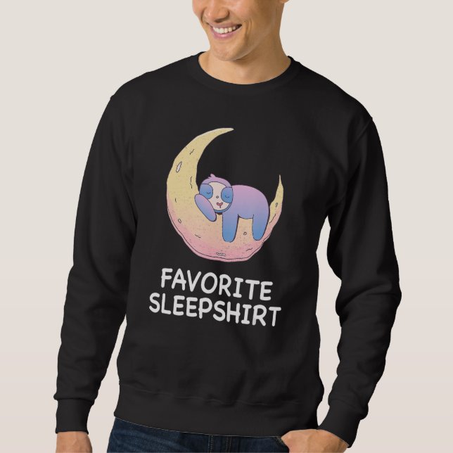 Moletom Sloth Sloths Nap Dormindo Pajama Moon Nightning (Frente)