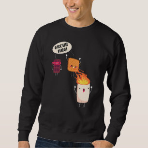 Moletom Smores S'mores Marshmallow Camping Tostando Foguei