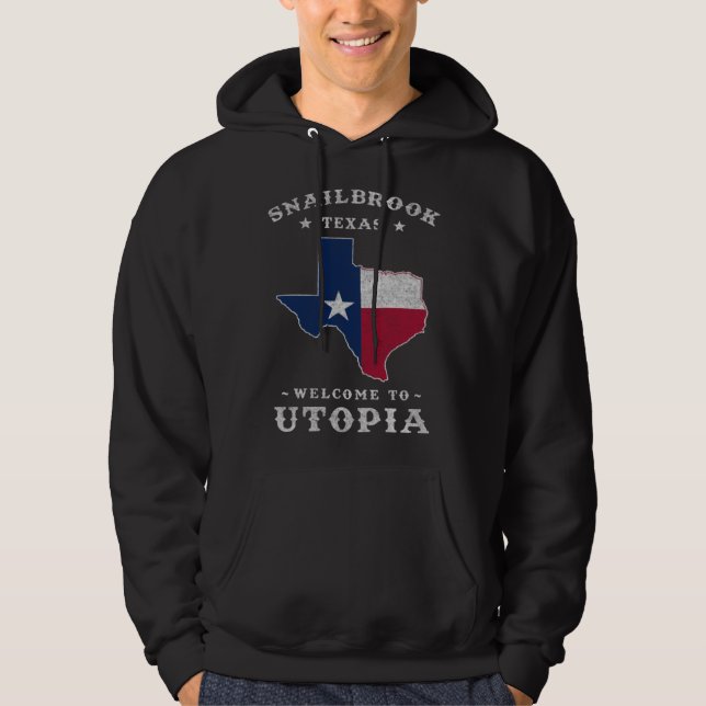 Moletom Snailbrook Texas  Cidade de Utopia ao longo do Col (Frente)