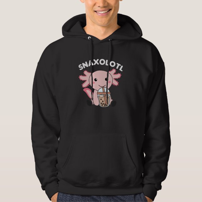 Moletom Snaxolotl Axolotl Bubble Tea Amadurece Animais Doe (Frente)
