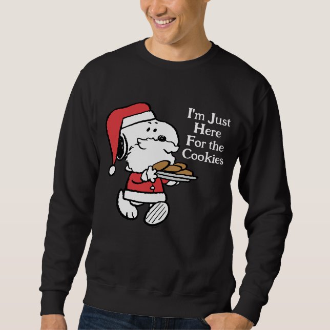 Moletom Snoopy Santa | I'm Just Here for the Cookies (Frente)