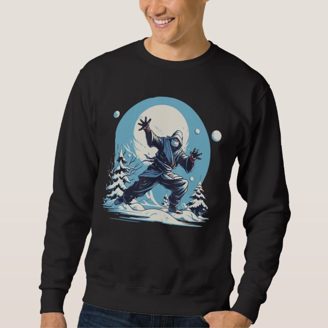Moletom Snowball luta como um Ninja para o Snowballer e o  (Frente)