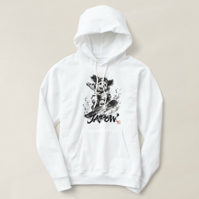 Moletom Snowboard Brush Art - Snowboarder Dog (Frente do Design)