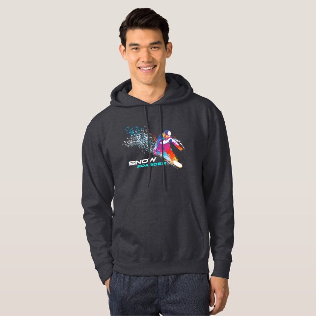 Moletom Snowboard | Hoodie de uso masculino (Frente Completa)