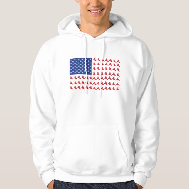 Moletom Snowboarder-Patriotic Flag (Frente)