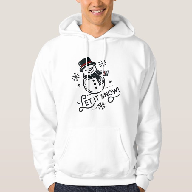 Moletom Snowman de Natal Deixa-o nevar (Frente)