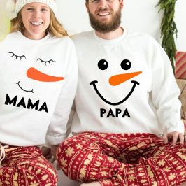 Moletom Snowman Personalizado "PAPA" Correspondente à Famí