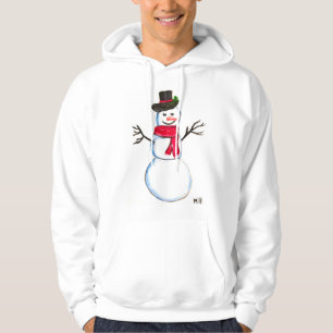 Moletom Snowman watercolor inverno bonito Vintage Retro