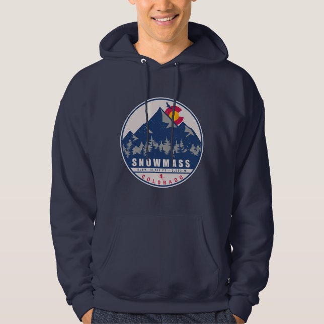 Moletom Snowmass Colorado Retro Sunset Ski Souvenirs (Frente)