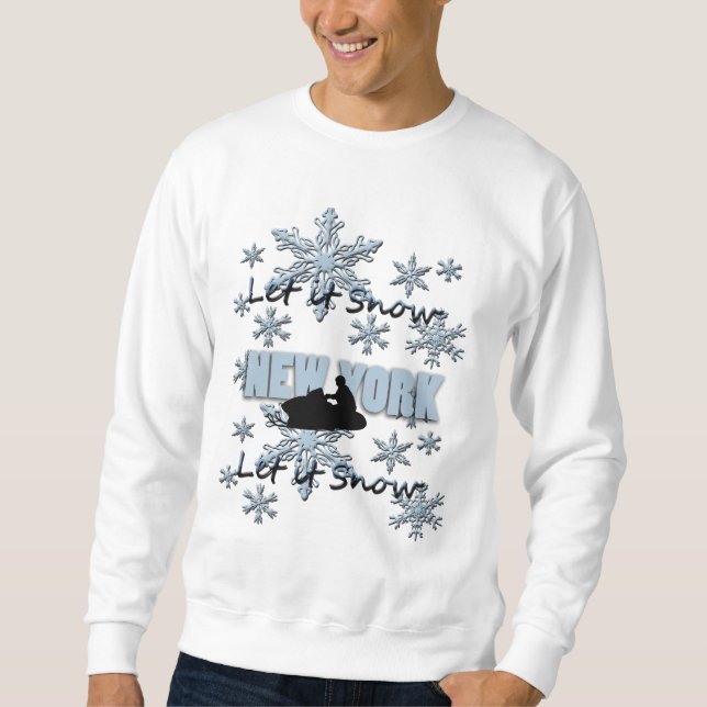 Moletom Snowmobile Deixa nevar Nova Iorque (Frente)