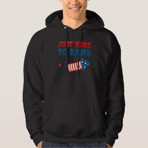 Moletom Só Aqui Para Bang American Flag Fireworks 4º De