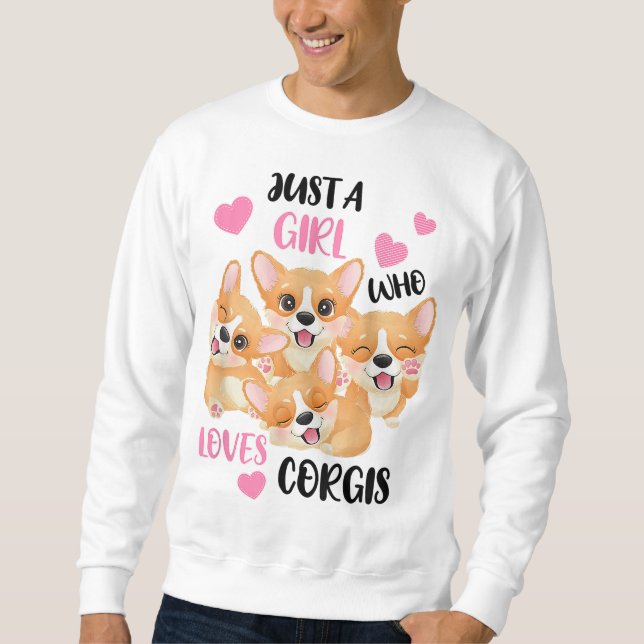 Moletom Só uma garota que ama Corgis (Frente)