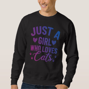 Moletom Só Uma Menina Que Ama Gatos Proprietários De Gatos
