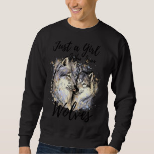 Moletom Só Uma Menina Que Ama Lobos, Um Lobo Fofo.