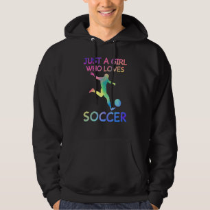 Moletom Só Uma Menina Que Ama Os Amantes De Futebol Engraç