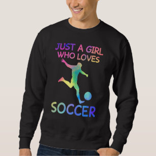 Moletom Só Uma Menina Que Ama Os Amantes De Futebol Engraç