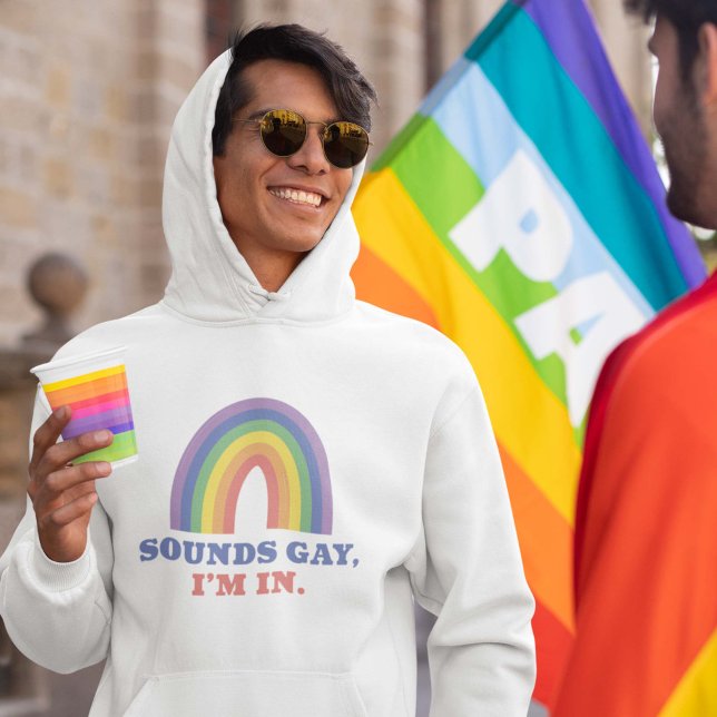 Moletom Soa Gay, estou dentro (sounds gay I'm in hoodie gay pride)