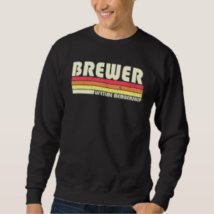 Moletom Sobrenome do Brewer Retro Vintage 80s 90s Aniversá
