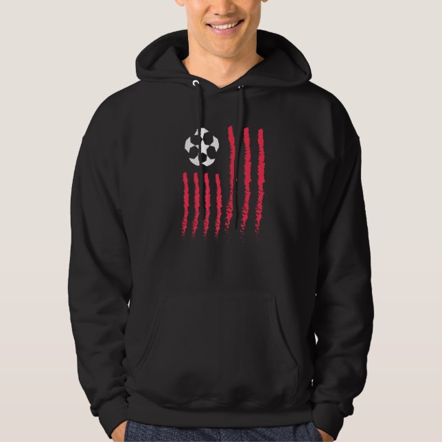 Moletom Soccer Graphic T Usa Flag Com Bola De Futebol (Frente)