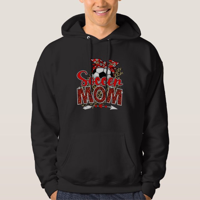 Moletom Soccer Mom Mama Mother's Day Leopard Sport Mom Mam (Frente)