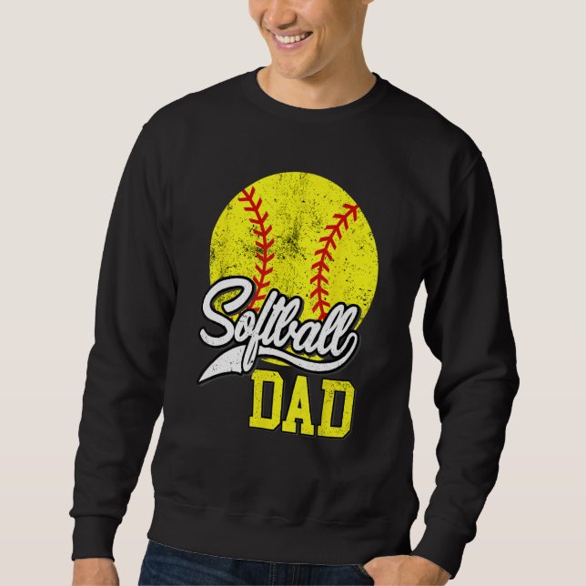 Moletom Softball Dad like a baseball dad with bigger Balls (Frente)