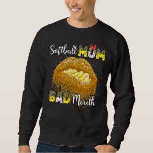 Moletom Softball Mãe Má Boca Softball Mãe Vida