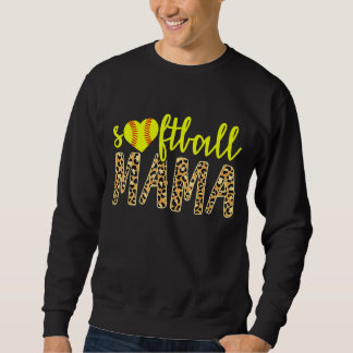 Moletom Softball Mama Cute Cheetah Dia de as mães 1