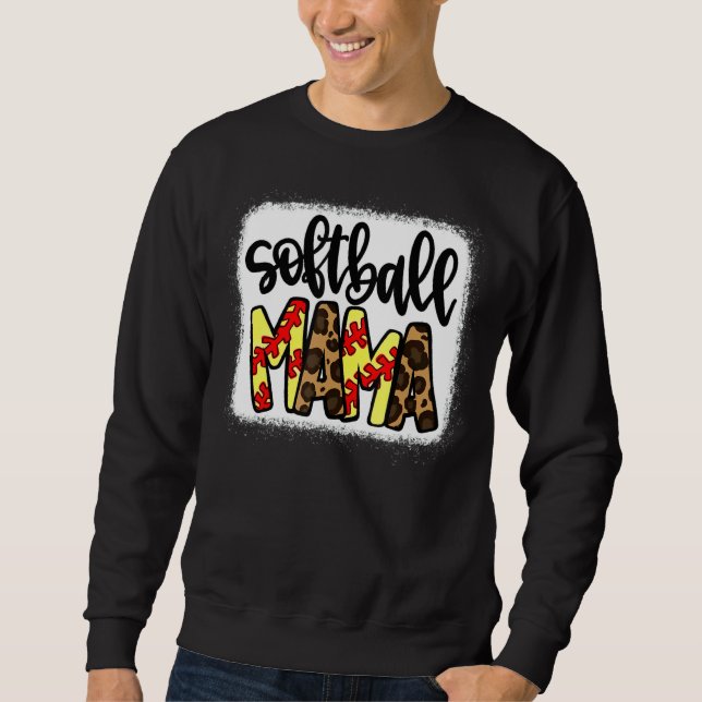 Moletom Softball Mama Leopardo (Frente)