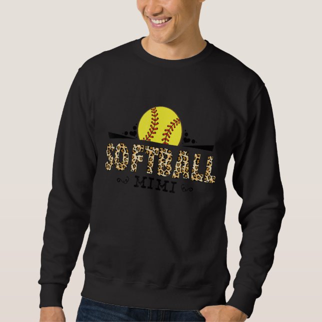 Moletom Softball Mimi Leopard Pattern Motheru2019s Dia (Frente)