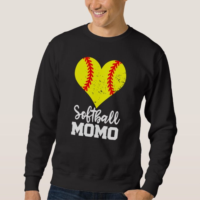 Moletom Softball Momo Softball Heart Grandma Momo (Frente)