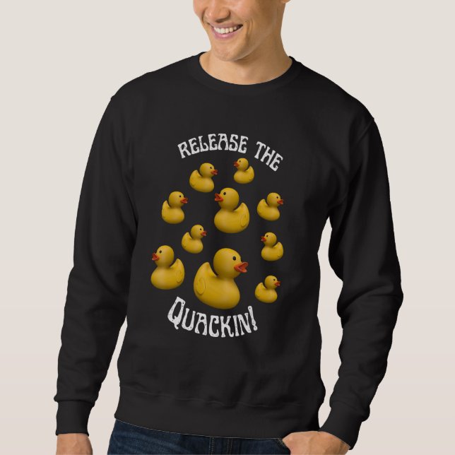 Moletom Solte Os Patos De Invasão De Cruzamento Do Quackin (Frente)