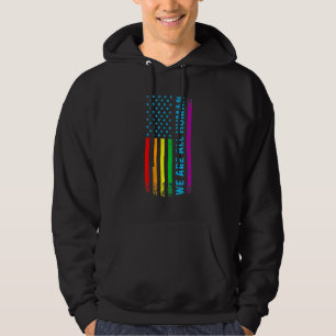 Moletom Somos Todos Humanos Lgbt Lgbtq Orgulho Gay Bandeir