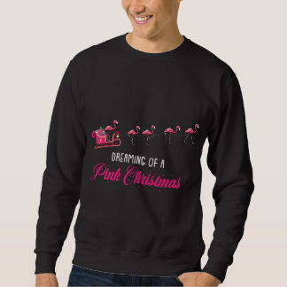 Moletom Sonhando Com Um Flamingo De Natal Rosa