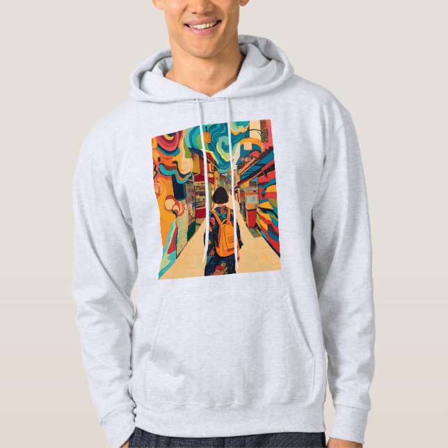 Moletom Sonho Colorido de Descoberta: Uma Viagem de Aventu (Frente)