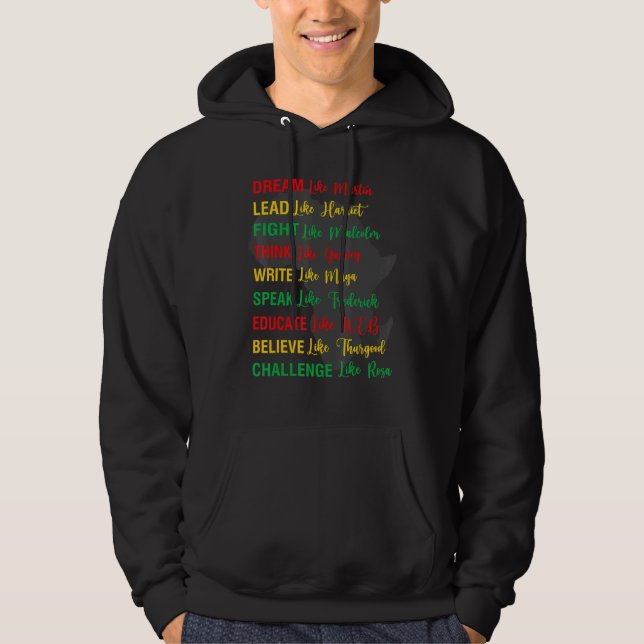 Moletom Sonho Como Martin Black History Inspiração Men W (Frente)