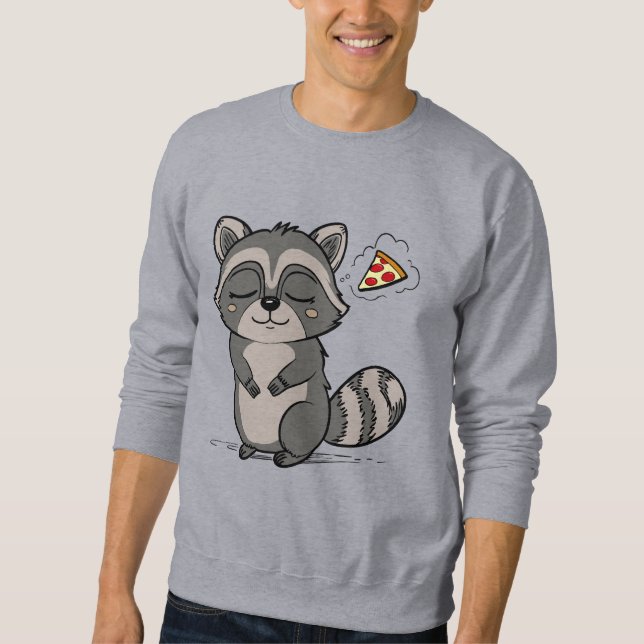 Moletom Sonho de Raccoon - Pizza! (Frente)