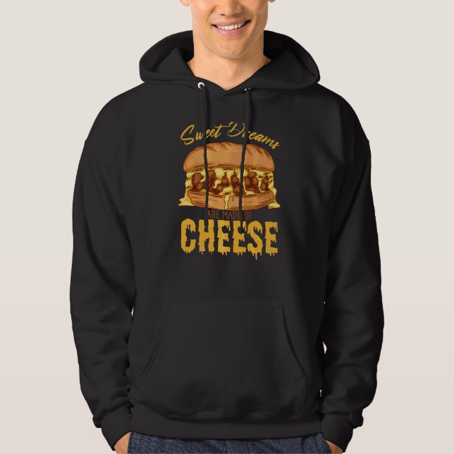Moletom Sonhos Doce São Feitos De Cheeseburger (Frente)