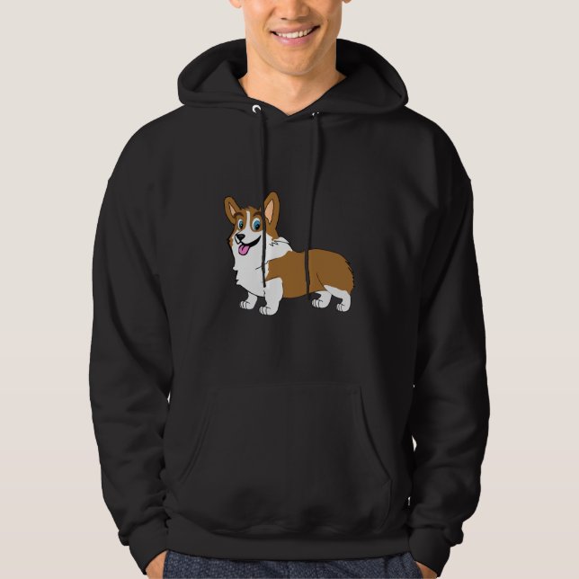 Moletom Sorriso Adorável Welsh Corgi 482 (Frente)